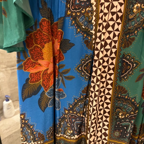 Farm Rio for Anthropologie Multicolor Floral Maxi Dress XL Petite - Picture 5 of 14